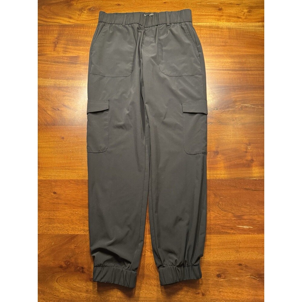 Banana Republic Womens Black Tech Stretch Pull On Ankle Higher Pants Sz XS